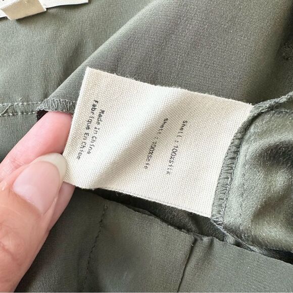 L'AGENCE Roxy Paperbag Cargo Pant in Army Green Size 8 - Picture 9 of 10